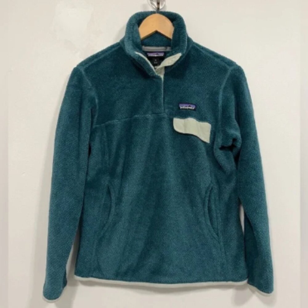Patagonia Women's Re-Tool Snap-T Pullover Beryl Green X-Dye M